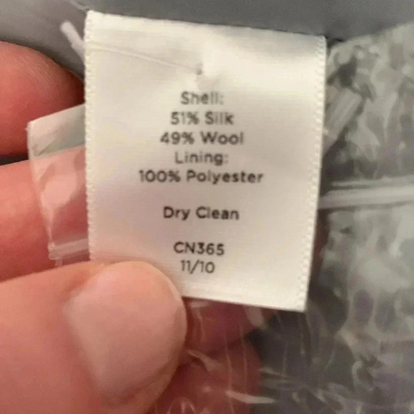 NWT Talbots silk and wool silver jacket - Picture 5 of 9